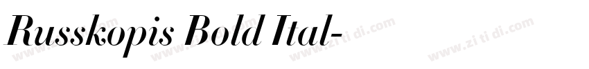 Russkopis Bold Ital字体转换